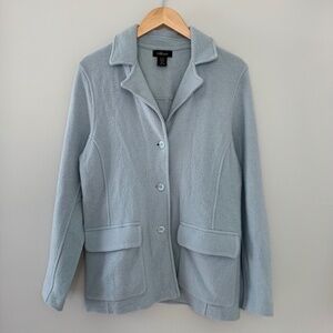 Willi‎ Smith Powder Blue Button Front Sweater Jacket